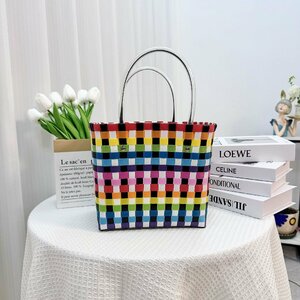  plastic hand-knitted bag small person shape bag hand-knitted bag for children vegetable basket . earth production braided basket handbag 