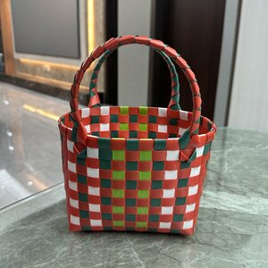  plastic hand-knitted bag bag hand-knitted bag for children vegetable basket . earth production braided basket handbag 