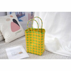 plastic hand-knitted bag bag hand-knitted bag for children vegetable basket . earth production braided basket handbag 