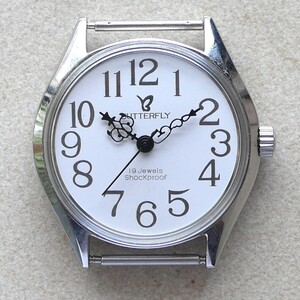  butterfly,19 stone, hand winding type wristwatch, China west cheap, movement. 