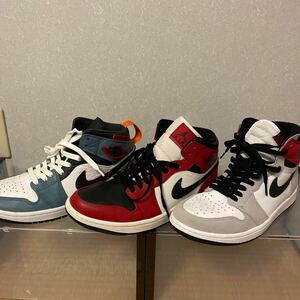 コレクション大放出！NIKE ジョーダン1 シカゴ／ファセッタ／グレー　3足セット！