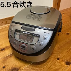 日立IHジャー炊飯器　黒厚鉄器 5.5合炊き 