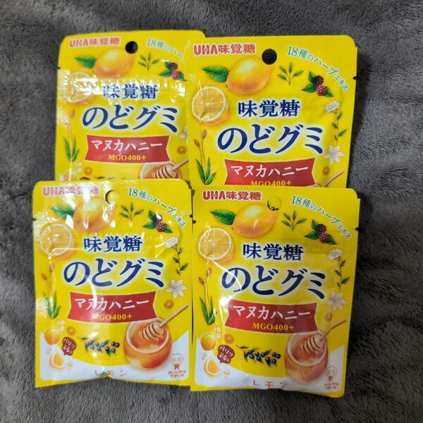 UHA味覚糖　味覚糖のどグミ　マヌカハニー　　レモン　4袋