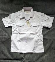 未使用レトロ シャツ 120サイズ 半袖 白 学生 制服_画像1