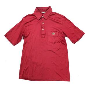 Q10-105 オールド ラコステ ポロシャツ ボルドー系 メンズ / 赤 レッド 半袖 シャツ トップス CHEMISE LACOSTE