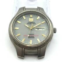 ○C241-117 ELGIN/エルジン USA 3針 Daydate デイデイト メンズ 電波ソーラー 腕時計 FK-1201-C 稼働品_画像1