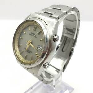 ○D241-15 CASIO/カシオ Wave Ceptor 3針 Date デイト メンズ 電波ソーラー 腕時計 WVQ-110DJ 稼働品