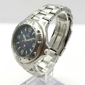 ○P241-109 SWISS MILITARY/スイス・ミリタリー 3針 Date デイト メンズ クォーツ 腕時計 1520