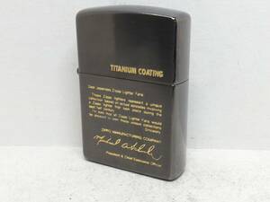 Q243-17　ZIPPO/ジッポー　オイルライター　TITANIUM COATING/チタンコーティング　A/Ⅹ【中古品】