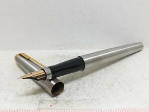 E243-209 PARKER/ Parker fountain pen 75 stainless steel pen .14K character width XF silver / Gold [ secondhand goods ]