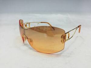 N243-5　Christian Dior/ディオール　サングラス　DIORELLA 34N 125　オレンジ系【中古品】