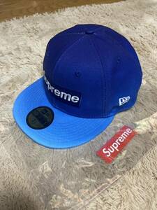 Supreme New Era シュプリーム ニューエラ キャップ 23SS Gradient Box Logo グラディエント ブルー ベースボール 7 5/8