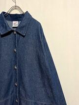 1990's made in usa G.W. division of graff indigo coverall type denim jacket デニムジャケット カバーオール 90sビンテージ _画像8