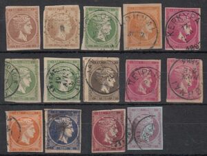 【外国切手】ギリシャ切手 エルメス大型 1861-86年 【状態色々】[T091]