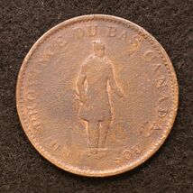カナダ植民地 ローワーカナダ シティバンク 1/2ペニー銅貨（1837）[E4271]コイン_画像1