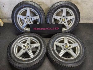 【Ｃ】溝あり ８０系ノア・ヴォクシー 15インチア スタッドレスタイヤ 4本セット 15×6J +53 114.3 195/65R15 ダンロップ ミニバン