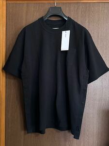 黒1新品 sacai サカイ メンズ S ロゴ パッチ Tシャツ ブラック 23SS size 1 黒 S 半袖 カットソー