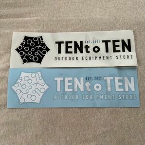 新品 TENt o TEN カッティング ステッカー 大 黒 白 セット テントテン キャンプ ブラック ホワイト TENtoTEN ロゴ グラフィック シール
