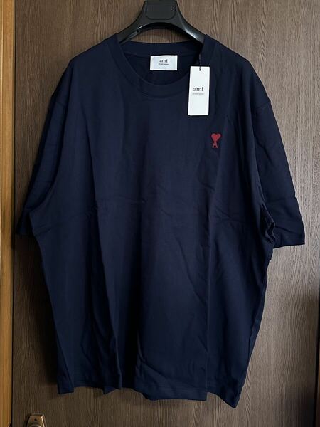 XXXL新品 AMI Paris グラフィック ブランドロゴ Tシャツ ナイトネイビー 半袖 カットソー アミ パリス メンズ ami alexandre mattiussi