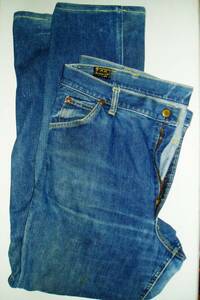 60’s Lee 200Z？101Z 移行期 ビンテージ Denim Rider's Pants Size 40 股下81㎝、1960年代末期～70年代初期 TALON 本物 手直しアリ。 