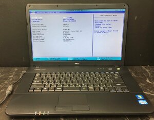 ■ジャンク NEC VersaPro VKT25/A-G タイプVA / Core i3 3120M 2.50GHz / メモリ 2GB / ストレージ無 / DVD / 15.6型 / OS無 / BIOS起動可