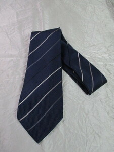 CKkaru Van Klein navy blue diagonal stripe necktie (USED)51924