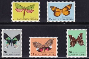 95 Papp a new ginia[ unused ]<[1979 SC#503-07 butterfly ..] 5 kind .>