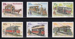 1 ニュージーランド【未使用】＜「1985 SC#818-23 旧式の乗り物」 6種完 ＞