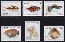 29 キューバ【未使用】＜「1978 SC#2192-2195,C286-C287 レーニン公園水族館の魚」 6種完 ＞_画像1