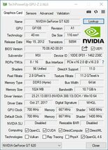 中古グラフィックカード 表示確認済 Vista～Win11 LINUX ★ MSI NVIDIA GeForce GT 620 DDR3 1024MB 64bit VGA/DVI/HDMI #2762-K_画像4