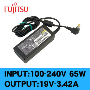  б/у товар Fujitsu оригинальный . круг AC адаптер ддя ноутбука * Fujitsu FMV-AC332/FMV-AC332A 19V-3.42A 100-240V 50-60Hz 65W электрический кабель есть 