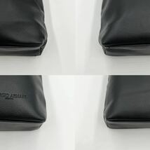 【極美品】GIORGIO ARMANI ジョルジオアルマーニ メンズ トートバッグ ショルダーバッグ エンボスロゴ 肩掛け シボ革 レザー ブラック 黒_画像6