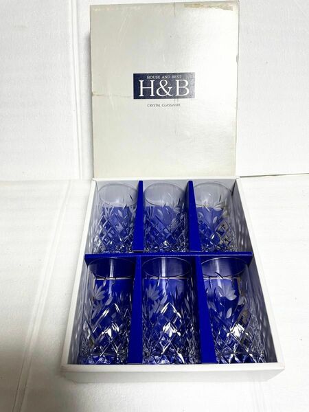 美品 ガラスコップ HOYA ／H&B クリスタルグラス ６個セット