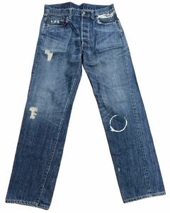 日本製 LEVIS VINTAGE CLOTHING LVC 55501-0085 ミッドナチュラルユーズド デニムパンツ W36