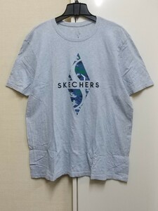 [送料無料](t21c5)XLスケッチャーズSKECHERSブランドロゴusaアメリカ輸入古着半袖プリントTシャツオーバーサイズゆるだぼ