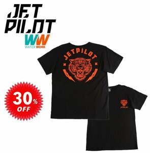 ジェットパイロット JETPILOT Tシャツ セール 30%オフ 送料無料 タイガー メンズ Tシャツ S22604 ブラック/オレンジ XL