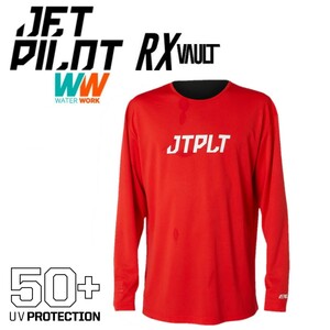 ジェットパイロット JETPILOT ラッシュガード 長袖 送料無料 RX ボルト L/S ハイドロ レース ジャージ JA22616 レッド 2XL