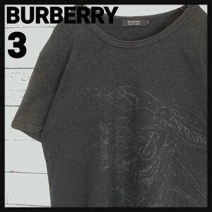 [ records out of production item ] Burberry Black Label * big hose Logo T-shirt L corresponding 