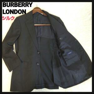 [ silk .] Burberry London shadow stripe tailored jacket unlined in the back 