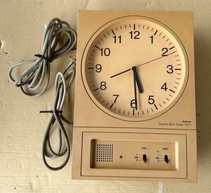 ナショナル　 クオーツ 　ベルタイマー　壁掛け時計 アラーム　音確認済み　通電確認済み　昭和レトロ 