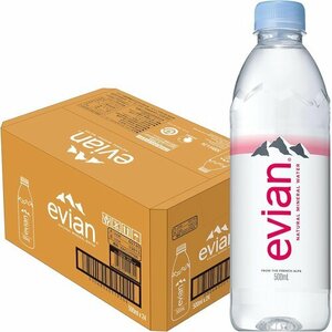 Evian 輸入品 500ml×24本 ペットボトル ミネラルウォーター 硬水 evian 伊藤園 エビアン 21