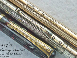 ◆パーツ◆ 1950年代製 ヴィンテージペンシル 3本 イギリス◆1950’s Vintage 3 Pencils for Parts Stock England◆