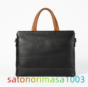  business bag shoulder bag original leather stylish leather attache case men's briefcase commuting A4 PC correspondence diagonal .. handbag business trip 