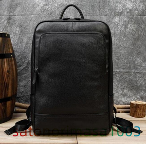  high capacity retro rucksack going to school for mountain climbing travel leather bag original leather cow leather backpack school bag 