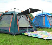 テント キャンプ用品 大型テント 4-5人用 ヤー アウトドア レジャー用品 ファミリーラージテントスペース _画像7