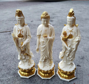  ivory. fruits made west person three . ornament .... large .... sound bodhisattva 