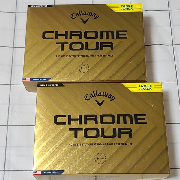 キャロウェイ CHROME TOUR トリプルトラック イエロー 2024年モデル ゴルフボール 2ダース