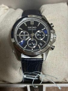 SEIKO SELECTION 8Tクロノグラフ レザーバンド SBTR019（ネイビー）