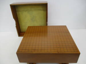 湘□【中古品　碁石欠品】囲碁盤脚付き/サイズ：縦約45㎝×横約42㎝×高さ約23㎝/4.26-Z-030-YK