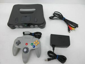 静◆任天堂/Nintendo64 /N64/本体セット/NUS-001/初期動作確認済◆K-386